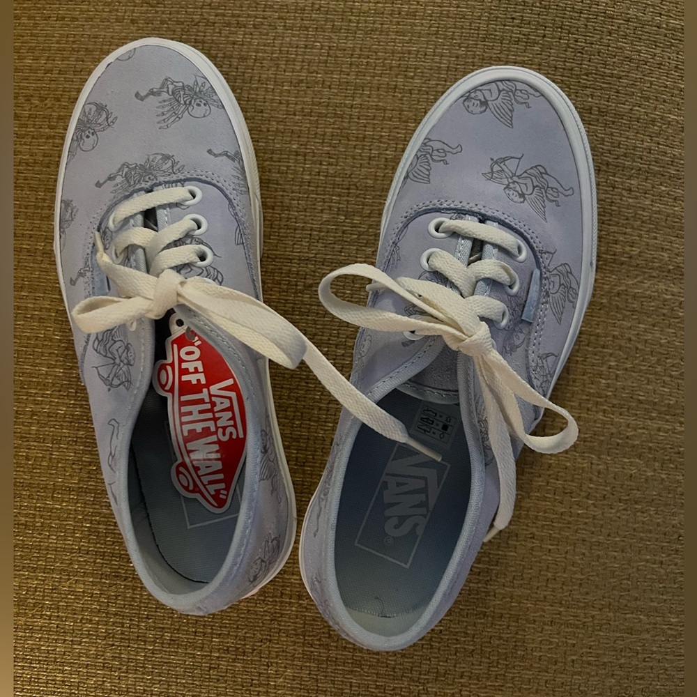 VANS Love You to Death NIB New Blue Sneakers Size 6